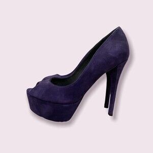 B Brian Atwood Purple Platform Heels SZ 6 1/2 EUC